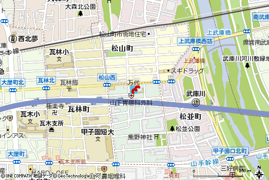 西宮熊野店付近の地図